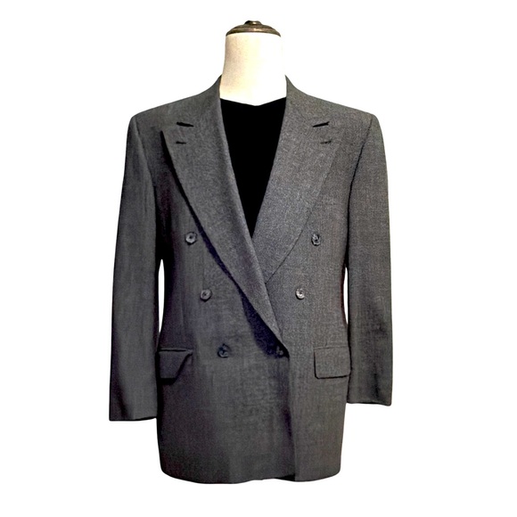 Joseph Abboud JOA II Nordstrom Men’s Double Breasted Wool Blazer Charcoal 40R